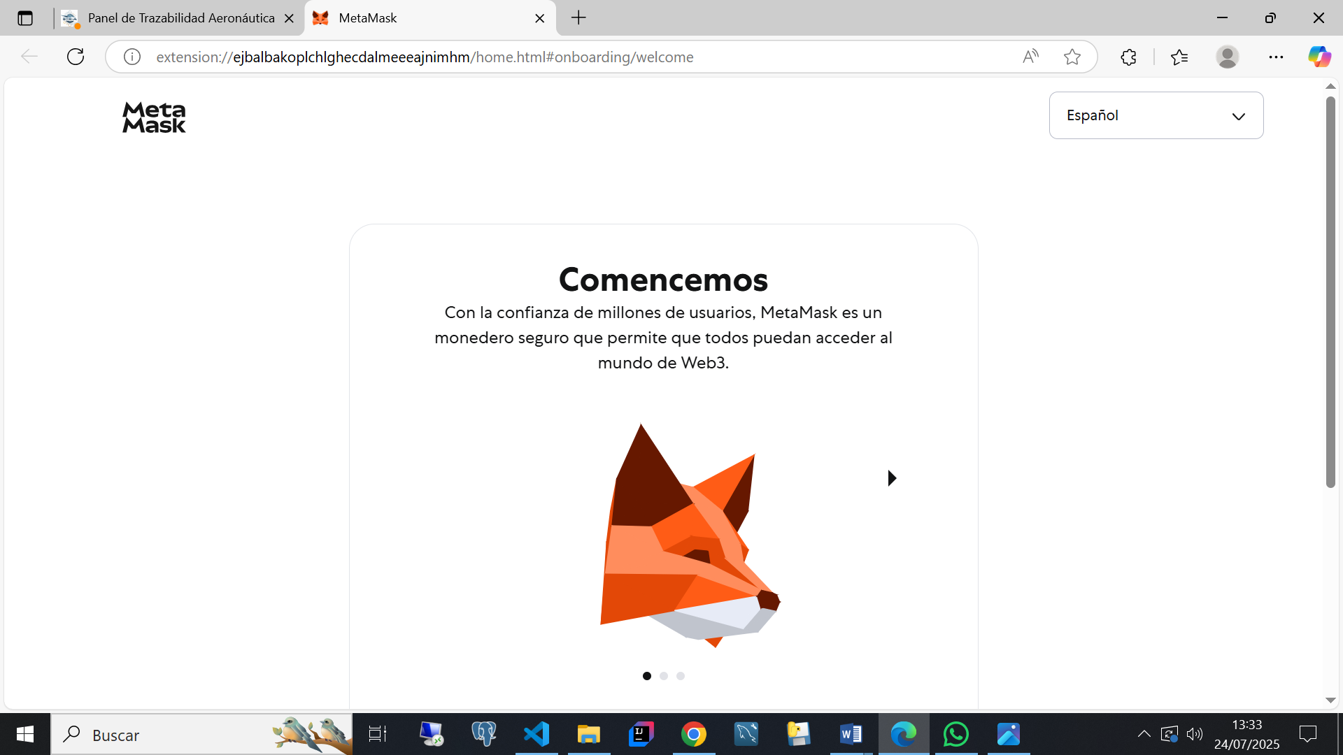 Paso a paso para crear una cuenta en MetaMask